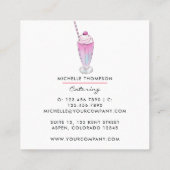 Food Catering Business Card Quadratische Visitenkarte (Rückseite)