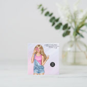 Food Catering Business Card Quadratische Visitenkarte (Stehend Vorderseite)