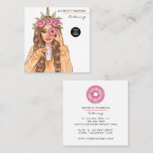 Food Catering Business Card Quadratische Visitenkarte (Vorne/Hinten)