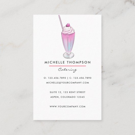 Food Catering Business Card Visitenkarte (Rückseite)