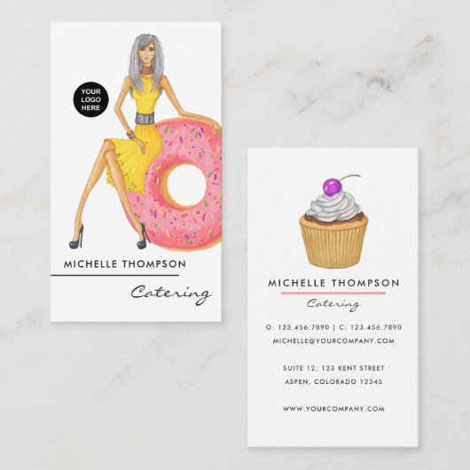 Food Catering Business Card Visitenkarte (Vorne/Hinten)