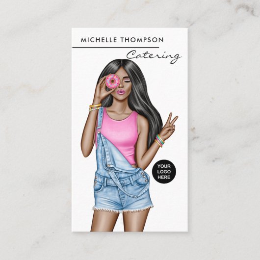 Food Catering Business Card Visitenkarte (Vorderseite)