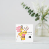 Food Catering Square Business Card Quadratische Visitenkarte (Stehend Vorderseite)