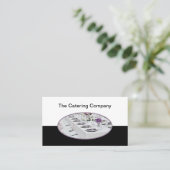 Food Catering Theme Business Cards Visitenkarte (Stehend Vorderseite)