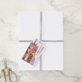 Food Catering Whimsical Pink Einhorn Lady Geschenkanhänger (Mit Garn)