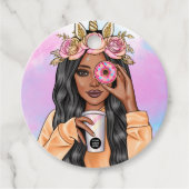 Food Catering Whimsical Unicorn Lady Corporate Geschenkanhänger (Vorderseite)