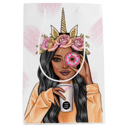 Food Catering Whimsical Unicorn Lady Mittlere Geschenktüte