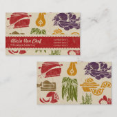 Food Celebration Business Card Visitenkarte (Vorne/Hinten)