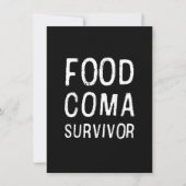 Food Coma Survivor Clever Funny Spaß Erntedank Einladung (Vorderseite)