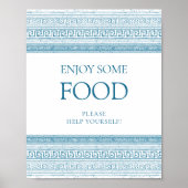 Food Corner Griechischer Toga Party Tisch Schild b (Vorne)