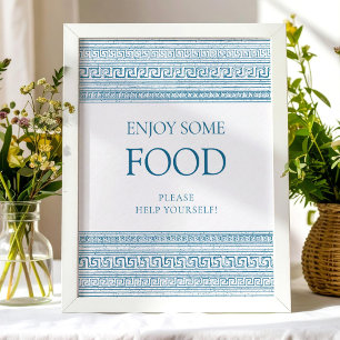 Food Corner Griechischer Toga Party Tisch Schild b