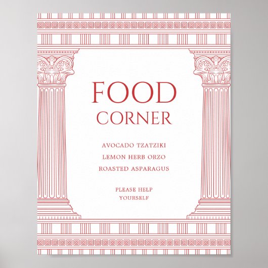 Food Corner Poster für Goddess Party (Vorne)