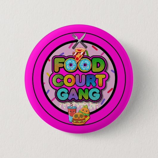 Food Court Gang Logo Knopf Button (Vorderseite)
