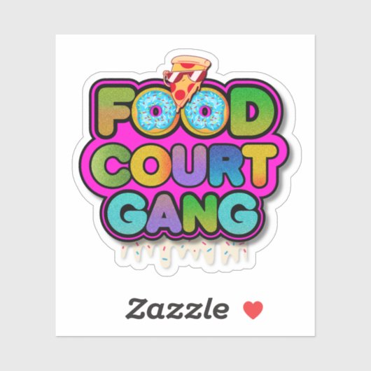 Food Court Gang Logo Sticker (Blatt)