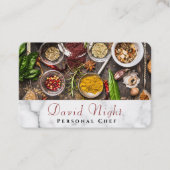 Food Design Personal Koch Catering Business Card Visitenkarte (Vorderseite)
