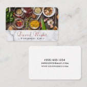 Food Design Personal Koch Catering Business Card Visitenkarte (Vorne/Hinten)