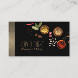 Food Design Personal Koch Catering Service Visitenkarte