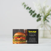 Food Diner Beef Bacon Egg Burger House Restaurant Visitenkarte (Stehend Vorderseite)