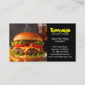 Food Diner Beef Bacon Egg Burger House Restaurant Visitenkarte (Vorderseite)