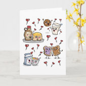 Food Drawings In Love Kawaii Karte (Gelbe Blume)