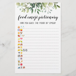 Food Emoji Pictionary game Quiz with Ansers