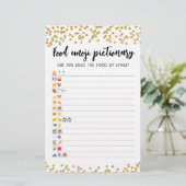 Food Emoji Pictionary game Quiz with Ansers (Stehend Vorderseite)