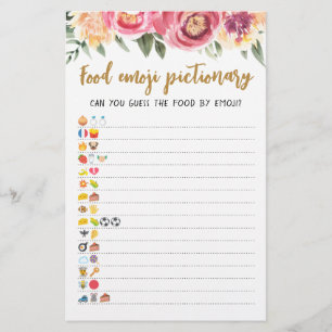 Food Emoji Pictionary game Quiz with Ansers