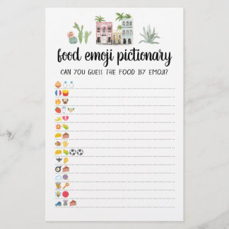 Food Emoji Pictionary game Quiz with Ansers