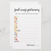 Food Emoji Pictionary game Quiz with Ansers (Vorne/Hinten)