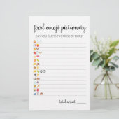 Food Emoji Pictionary game Quiz with Ansers (Stehend Vorderseite)