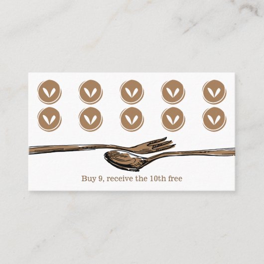 Food Espoon Loyalty Punch Kochen Koch Visitenkarte (Vorderseite)