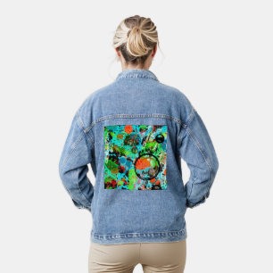Food Fight Graffiti Abstract Jeansjacke