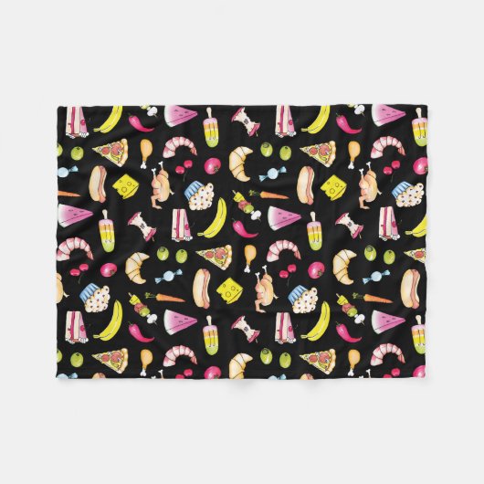Food Fleece Blanket (Vorderseite (Horizontal))