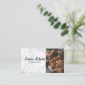 Food Fotografy Blogger Kitchen Business Card Visitenkarte (Stehend Vorderseite)