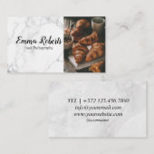 Food Fotografy Blogger Kitchen Business Card Visitenkarte (Vorne/Hinten)