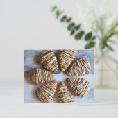 Food Fotografy Chocolate Chip British Scone Postkarte (Stehend Vorderseite)
