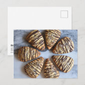 Food Fotografy Chocolate Chip British Scone Postkarte (Vorne/Hinten)