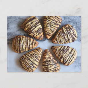 Food Fotografy Chocolate Chip British Scone Postkarte