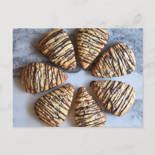 Food Fotografy Chocolate Chip British Scone Postkarte (Vorderseite)