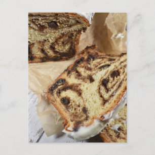 Food Fotografy Cinnamon Roll Buns Brot Postkarte