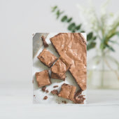 Food Fotografy Dark Chocolate Brownies Backen Postkarte (Stehend Vorderseite)