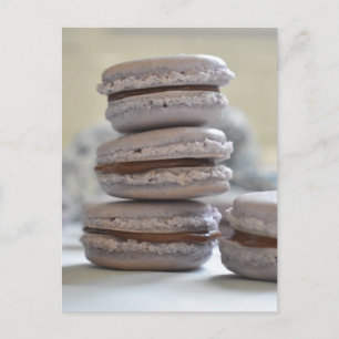 Food Fotografy French Macaron Chocolate Ganache Postkarte