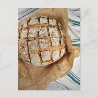 Food Fotografy Loaf von frisch gebackenem Brot Postkarte