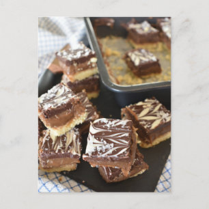 Food Fotografy Millionaire's Shortbread Slice Postkarte