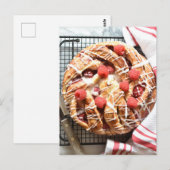 Food Fotografy Raspberry Dänisches Frühstück Postkarte (Vorne/Hinten)