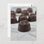 Food Fotografy Shiny Chocolate Bon Bon Candy Postkarte (Vorne/Hinten)