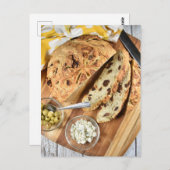 Food Fotografy Slicu Bleu Käse Feigenbrot Postkarte (Vorne/Hinten)