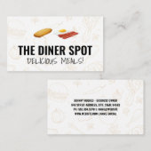 Food Icons | Bacon und Eier Visitenkarte (Vorne/Hinten)