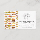 Food Icons | Koch-Hut und Küchenwerkzeuge Visitenkarte (Vorderseite)