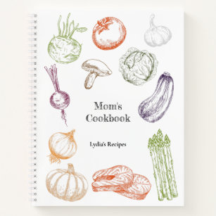 Food Illustration Personalisierte Mama Rezept Buch